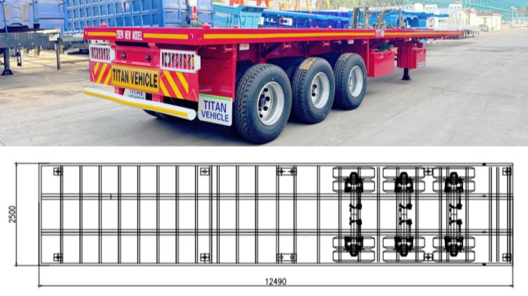 3 Axle 40ft Flat Bed Trailer for Sale in Sierra Leone