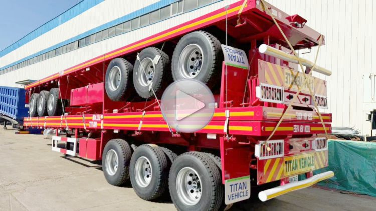 3 Axle 40ft Flat Bed Trailer for Sale in Sierra Leone